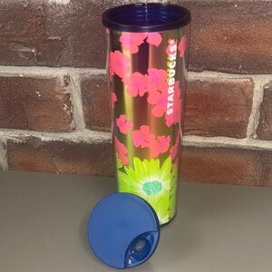 Starbucks Floral Cold Cup Tumbler oz 16